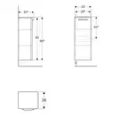 Шкафчик Geberit Selnova Square 33 х 33,5 х h86,6 см, лава матовая (501.392.JK.1)