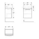 Тумба под раковину Geberit Selnova Square 46,4 см, лава матовая (501.411.JK.1)