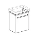 Тумба под раковину Geberit Selnova Compact 50 см, белый глянцевый (501.492.00.1)