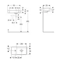 Маленькая (мини) раковина Geberit Selnova Compact 50 х 25 см, с 1 отверстием под смеситель слева (501.506.00.1)