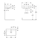 Раковина подвесная Geberit Selnova Compact 55 х 37 см, с 1 отверстием под смеситель (501.509.00.1)