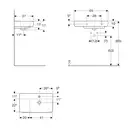 Раковина подвесная Geberit Selnova Compact 65 х 37 см, с 1 отверстием под смеситель слева (501.549.00.1)