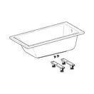 Ванна акриловая 150 х 70 х h42 см Geberit Selnova Square в комплекте с ножками (554.381.01.1)