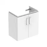Тумба под раковину Geberit Selnova Compact 59,7 см, белый глянцевый (501.658.01.1)