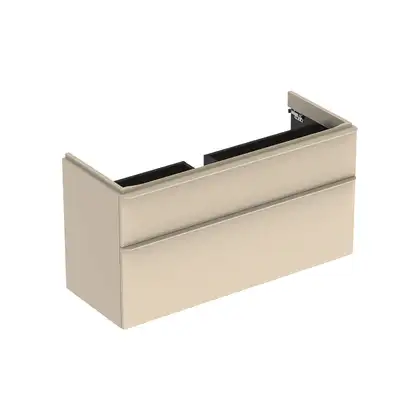 Тумба под раковину Geberit Smyle Square 118,4 см, песочно-серый глянцевый (500.355.JL.1)