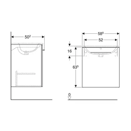 Тумба под раковину Geberit Selnova Square slim rim 58,8 см, орех матовый (501.222.00.1) Тумба под раковину Geberit Selnova Square slim rim 58,8 см, орех матовый (501.222.00.1)