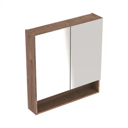 Зеркальный шкафчик Geberit Selnova Square 58,8 х 17,5 х h85 см, орех тёмный (501.266.00.1)