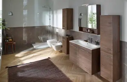 Зеркальный шкафчик Geberit Selnova Square 58,8 х 17,5 х h85 см, орех тёмный (501.266.00.1)