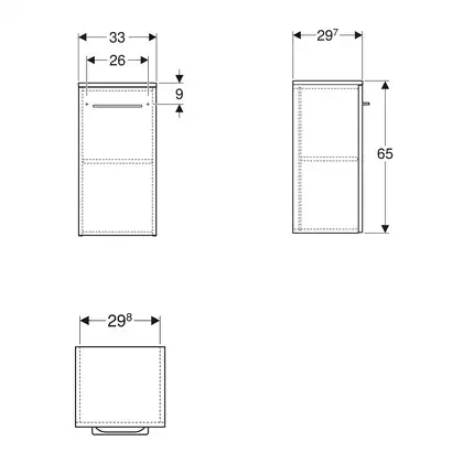 Шкафчик Geberit Selnova Square 33 х 29,7 х h65 см, лава матовая (501.273.00.1) Шкафчик Geberit Selnova Square 33 х 29,7 х h65 см, лава матовая (501.273.00.1)