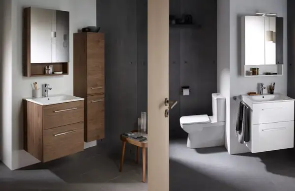 Тумба с раковиной Geberit Selnova Square slim rim 55 см, орех тёмный (501.234.00.1) Тумба с раковиной Geberit Selnova Square slim rim 55 см, орех тёмный (501.234.00.1)