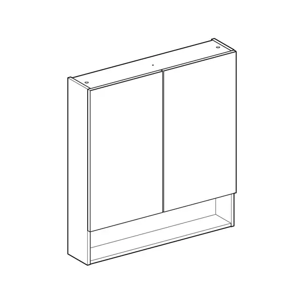 Зеркальный шкафчик Geberit Selnova Square 78,8 х 17,5 х h85 см, орех светлый (501.271.00.1) Зеркальный шкафчик Geberit Selnova Square 78,8 х 17,5 х h85 см, орех светлый (501.271.00.1)
