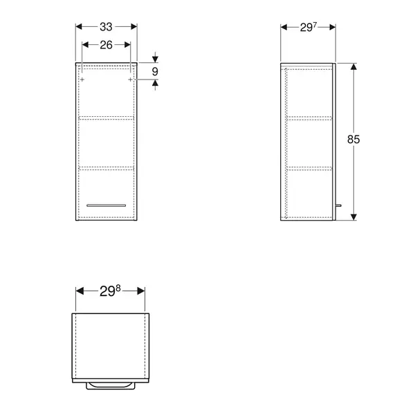 Шкафчик Geberit Selnova Square 33 х 29,7 х h85 см, орех тёмный (501.278.00.1) Шкафчик Geberit Selnova Square 33 х 29,7 х h85 см, орех тёмный (501.278.00.1)