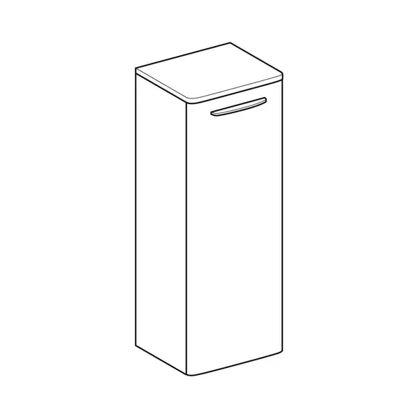 Шкафчик Geberit Selnova Square 33 х 33,5 х h86,6 см, лава матовая (501.392.JK.1) Шкафчик Geberit Selnova Square 33 х 33,5 х h86,6 см, лава матовая (501.392.JK.1)