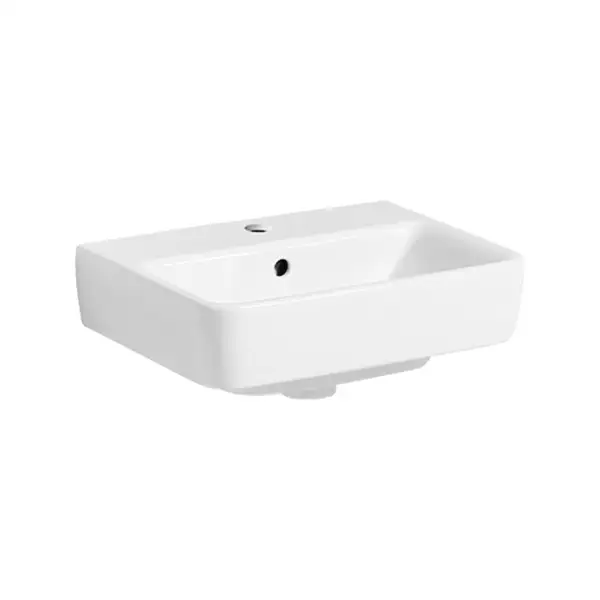 Маленькая (мини) раковина Geberit Selnova Compact 45 х 34 см, с 1 отверстием под смеситель (501.548.00.1)