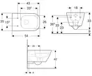 Geberit SMYLE SQUARE унитаз подвесной Rimfree, воронкоподобный, закритая форма (500.208.01.1)