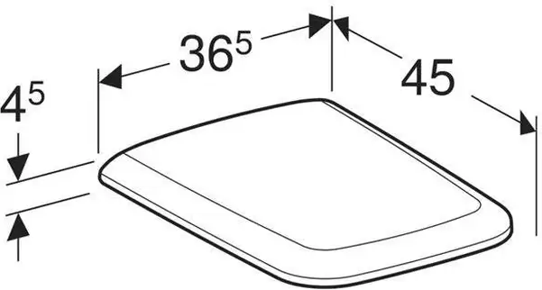 Geberit ICON SQUARE сиденье с крышкой для унитаза, Slow Closing (571910000)