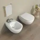 Унитаз подвесной Goclean® (безободковый) Flaminia IO с сиденьем Soft Close Slim, цвет - Milky White (IO118G+IOCW07BM)
