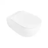 Унитаз подвесной Goclean® (безободковый) Flaminia IO с сиденьем Soft Close Slim, белый глянцевый (IO118G+IOCW07)