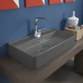 Раковина накладная на столешницу Flaminia Miniwash 60 x 42 x h13 см, цвет - Grigio Lava матовый (MW60PR Grigio Lava)