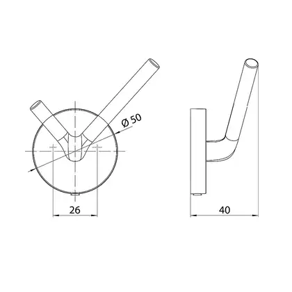 Крючок двойной Emco Round, хром (437500101)