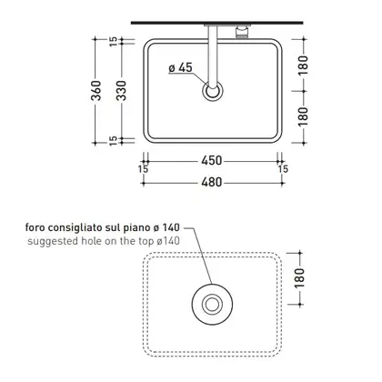 Раковина накладная на столешницу Flaminia Miniwash 48 х 36 х h13 см, цвет - Grigio Lava (MWL48 Grigio Lava) Раковина накладная на столешницу Flaminia Miniwash 48 х 36 х h13 см, цвет - Grigio Lava (MWL48 Grigio Lava)