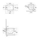 Унитаз подвесной Rimless (безободковый) Rak Ceramics One, белый глянец (EL13AWHA)