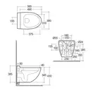 Унитаз подвесной Rimless (безободковый) Rak Ceramics Reserva, белый глянец (RS13AWHA)
