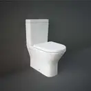Унитаз-компакт Rimless (безободковый) Rak Ceramics Resort, без сиденья, белый глянец (RST17AWHA + RST10AWHA)