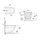 Унитаз подвесной Rimless (безободковый) Rak Ceramics Sensation, белый глянец (SENWC1446AWHA)