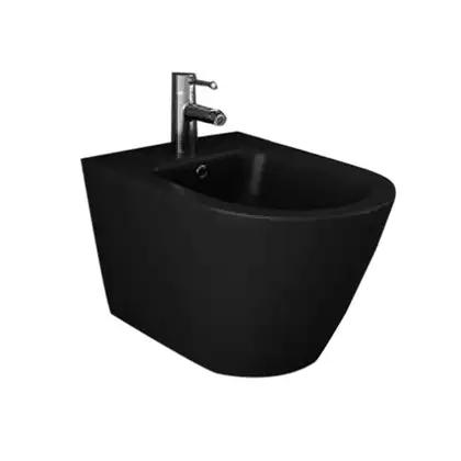 Биде подвесное Rak Ceramics Feeling, чёрный матовый (RST07504A) Биде подвесное Rak Ceramics Feeling, чёрный матовый (RST07504A)