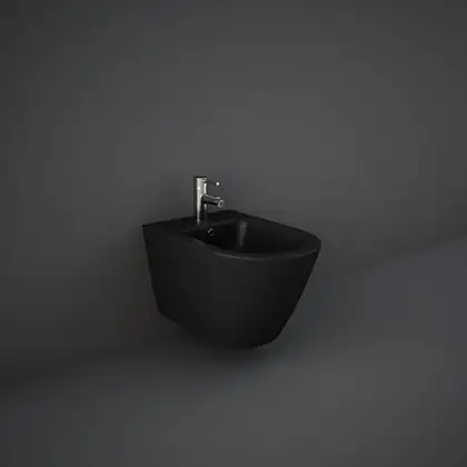 Биде подвесное Rak Ceramics Feeling, чёрный матовый (RST07504A) Биде подвесное Rak Ceramics Feeling, чёрный матовый (RST07504A)