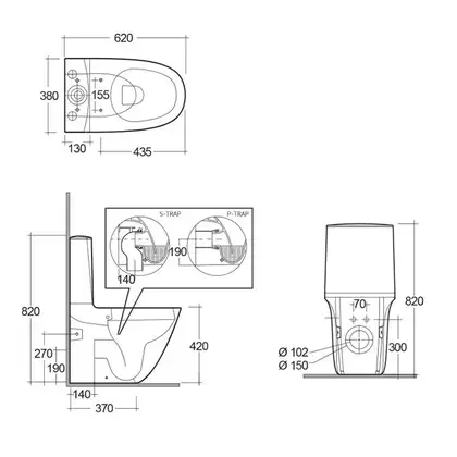 Rak Ceramics Sensation Чаша унитаза безободковая, белая (SENWC1146AWHA)
