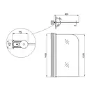 Штора на ванну Lidz Brama SS80x140L.CRM.FR стекло Frost 6 мм, левая (LBSS80140LCRMFR)