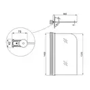 Штора на ванну Lidz Brama SS80x140L.CRM.TR стекло прозрачное 6 мм, левая (LBSS80140LCRMTR)