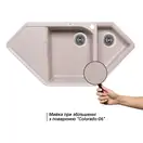 Кухонная мойка с дополнительной чашей Lidz 1000x500/225 COL-06 (LIDZCOL061000500225)