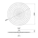 Лейка для верхнего душа Lidz (CRM) 51 10 103 40, Ø40 см (LIDZCRM511010340)