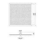 Лейка для верхнего душа Lidz (CRM) 51 10 104 40, 40х40 см (LIDZCRM511010440)