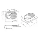 Lidz GRA-09 Кухонна мийка, сіра (LIDZGRA09780500200)