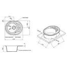 Lidz GRF-13 Кухонная мойка, графит (LIDZGRF13620500200)
