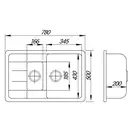 Кухонная мойка с дополнительной чашей Lidz 780x495/200 STO-10 (LIDZSTO10780495200)
