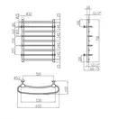 Полотенцесушитель водяной Lidz Standard (CRM) РЛС D32/20х1/2" 500x700 P5 (LSTNDRLSD32201250705WAT)