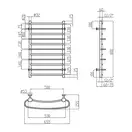 Полотенцесушитель водяной Lidz Standard (CRM) РЛС D32/20х1/2" 500x800 P5 (LSTNDRLSD32201250805WAT)