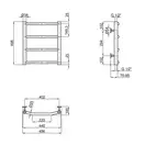 Полотенцесушитель водяной Lidz Trapezium (CRM) D38/25 400x500 P4 (LTRPZD382540504WAT)