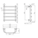 Полотенцесушитель водяной Lidz Trapezium (CRM) D38/25 400x700 P5 (LTRPZD382540705WAT)