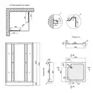 Душевая кабина Lidz Wawel SC90x90.SAT.LOW.GR, стекло тонированное 4 мм (LWASC9090SATLOWGR)