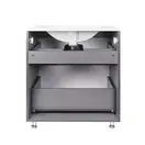 Комплект Qtap Scorpio 710х825х460 Graphite тумба напольная + раковина врезная QT1471TNВ7023070CG