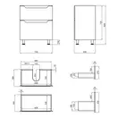 Тумба напольная Qtap Scorpio 710х825х460 Graphite QT1473TNВ702G