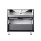 Комплект Qtap Tern 800х725х437 Matt black тумба напольная + раковина врезная, с полотенцедержателем QT1771TNЛ8023080CG (QT1771TNL8023080CMB)