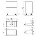 Тумба напольная Qtap Tern 700х725х437 White с полотенцедержателем QT1773TNL701W