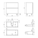 Тумба напольная Qtap Tern 800х725х437 White с полотенцедержателем QT1773TNL801W